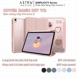 Thumbnail Bao da DIY D02 lưng kính chống ố vàng dành cho iPad DIY V2 AstroMazing - Case cho Pro 11 Air 4 5 Gen 9 1