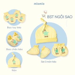 Thumbnail Bao Tay Sơ Sinh Bèo, Bao Chân Bèo, Nón Sơ Sinh MIOMIO - In Hình Cho Bé Trai, Bé Gái, Vải Cotton 3