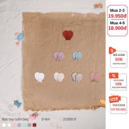 Thumbnail Bao Tay Sơ Sinh Cuốn Bèo COOKIE Cho Bé Size Từ 0 Đến 6 Tháng 2