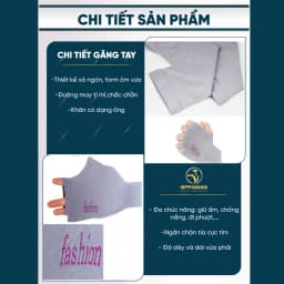 Thumbnail Bao tay tất tay chống nắng xỏ ngón ống tay bảo vệ tay găng tay xỏ ngón mềm chống UV OGT1 OPPAMAN 4