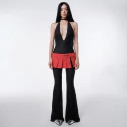 Thumbnail BB Plunge Neck Lace Jumpsuit - Jumpsuit ren ống loe cổ V sâu TATICHU 3