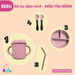 Thumbnail BEBU Bộ ăn dặm BeBu Silicon Cao cấp (2 màu) 3