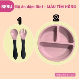 Thumbnail BEBU Bộ ăn dặm BeBu Silicon Cao cấp (2 màu) 4