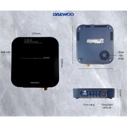 Thumbnail Bếp hồng ngoại Daewoo 2200w mặt ceramic chịu nhiệt, chịu lực bền bỉ, tiện dụng, tiết kiệm diện tích DWI-2238MW DWI-2215B 3