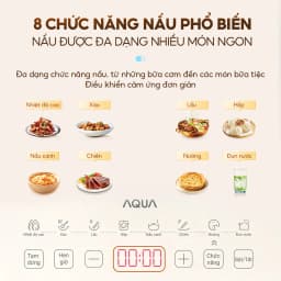 Thumbnail Bếp từ đơn AQUA ICT2201R 2200W, hẹn giờ 8 tiếng, 22 mức chỉnh nhiệt, màn hình tiếng Việt 4
