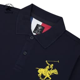 Thumbnail Beverly Hills Polo Club - Áo polo Ngắn tay Nam Regular Fit Navy Trơn -  BHPC PMRSS24TL009 1