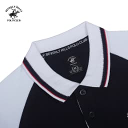 Thumbnail Beverly Hills Polo Club-Áo polo Ngắn tay Nam Slim Fit Navy Pha phối-PMSSW23TL0022 1