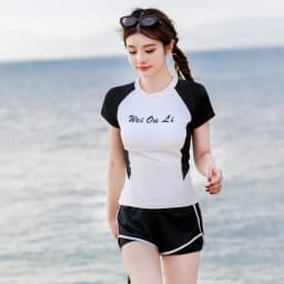 Thumbnail Bikini 2 mảnh đồ bơi nữ kín đáo phối màu trẻ trung cá tính quần đùi 2 lớp co giãn thoải mái QC siêu xịn 8131 D3T4 2