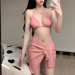 Thumbnail Bikini đi biển LUHAZO sexy sang chảnh set 3 chi tiết áo 2 dây kèm khăn quấn nhiều màu sắc hottrend 2023 8831-PC27 1