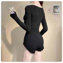 Thumbnail Bikini LUHAZO Liền Thân Đính Hoạ Tiết Hồ Điệp Có Đệm Ngực Freesize (<55kg) màu đen đồ bơi 1 mảnh đi biển  9162 3
