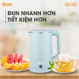 Thumbnail Bình đun siêu tốc 2 lớp 1.8L màu xanh mint COMET - CM8226 1