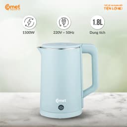 Thumbnail Bình đun siêu tốc 2 lớp 1.8L màu xanh mint COMET - CM8226 2