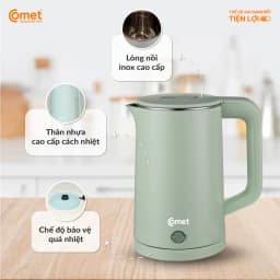 Thumbnail Bình đun siêu tốc 2 lớp 1.8L cách điện cách nhiệt CM8226 2