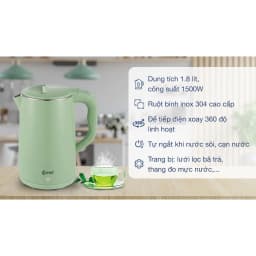 Thumbnail Bình đun siêu tốc inox 304 1.8L COMET - CM8218 2