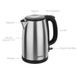 Thumbnail Bình đun siêu tốc Toshiba KT-17SH2NV - 1.7L - Inox 304 - Hàng chính hãng, bảo hành 12 tháng, chất lượng Nhật Bản 2