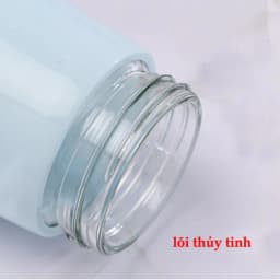 Thumbnail Bình Đựng Nước Thủy Tinh 360ml Bọc Nhựa Cách Nhiệt Thời Trang 4