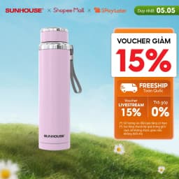 Thumbnail Bình giữ nhiệt Flexi 720 ml Sunhouse KS-TU720 - Inox 304 - Giữ nóng & lạnh tới 6h - Quai xách mềm tiện lợi 2