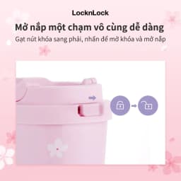 Thumbnail Bình giữ nhiệt Lock&Lock Energetic one-touch tumbler 550ml và 400ml LHC3249 (phiên bản Peach Blossom) 3