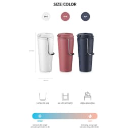 Thumbnail Bình giữ nhiệt Lock&Lock Bucket Tumbler 540ml LHC4269 (3 màu) thép không gỉ, quai gập 2