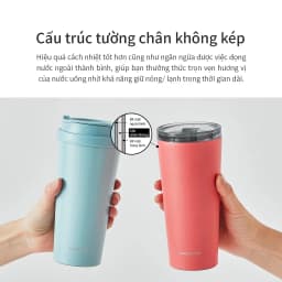 Thumbnail Bình giữ nhiệt Lock&Lock có 2 nắp thay thế New Clip Tumbler 540ml LHC4279 (3 màu) 4