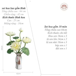 Thumbnail Bình Hoa Sen Quan Âm Cao Cấp cao 64 cm - Tuệ Nga 4