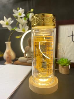 Thumbnail Bình nước Chú Đại Bi tiếng Việt, 2 lớp thuỷ tinh cao cấp - Tuệ Nga 3