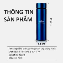 Thumbnail Bình nước giữ nhiệt cao cấp BioGastro IBS hiển thị nhiệt độ màn hình LED 2