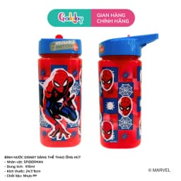 Thumbnail Bình Nước Nhựa Tritan Disney Hình Nhân Vật Siêu Anh Hùng Marvel Cho Bé 3