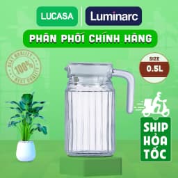 Thumbnail Bình Nước Thủy Tinh Luminarc Quadro 0.5L - L2667 | Phân Phối Chính Hãng 1