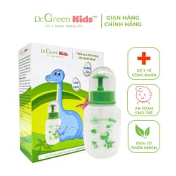 Thumbnail Bình rửa mũi cho trẻ em Dr.Green Kids | 30 gói muối biển | Đầu rửa silicon | viêm mũi | viêm xoang 1