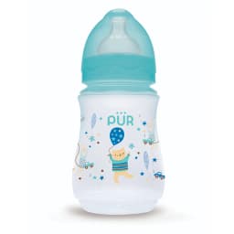 Thumbnail Bình sữa cổ rộng đáy bầu Pur 250ml (có sẵn núm M cho bé 3-6th) 1