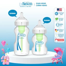 Thumbnail Bình sữa Dr.Brown’ cổ rộng 150ml và 270ml nhựa pp options plus 1