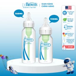 Thumbnail Bình sữa Dr.Brown's Thủy tinh cổ thường 120ml và 250ml option Plus 1