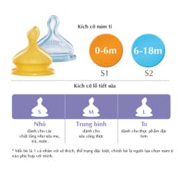 Thumbnail Bình sữa NUK thủy tinh mẫu Disney 120 - 240ml ty silicone size S1-M 2
