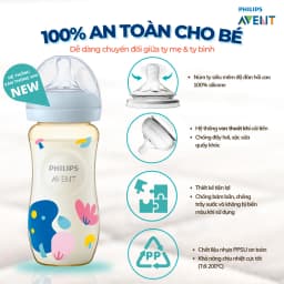 Thumbnail Bình Sữa Philips Avent Cho Bé Sơ Sinh, Bình Sữa Mô Phỏng Tự Nhiên PPSU Chống Đầy Hơi Sặc Sữa 3