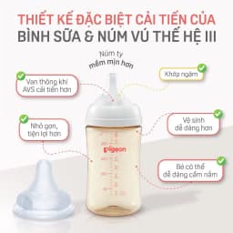 Thumbnail Bình Sữa Pigeon PPSU Softouch Baby-Friendly World 160ml/240ml - Nhiều Hoạ Tiết 4