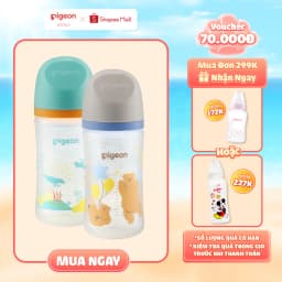 Thumbnail Bình sữa Pigeon Softouch PP Plus thế hệ III Hình thú 1