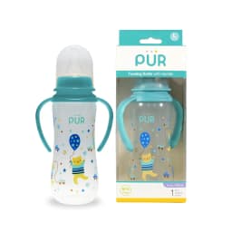 Thumbnail Bình sữa PP cổ thường có quai Pur 250ml, có sẵn 1 núm size L trong bình 4