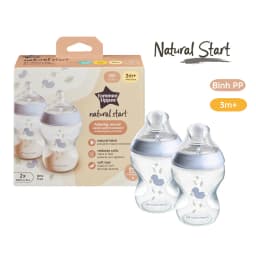 Thumbnail Bình Sữa PP Ty Siêu Mềm Tự Nhiên Tommee Tippee Natural Start 260ml, Núm Ty Của Bình 3-6 Tháng, Xanh (Bình Đôi, Tách Lẻ) 1