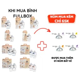 Thumbnail Bình Sữa PP Ty Siêu Mềm Tự Nhiên Tommee Tippee 150ml, 260ml, 340ml, Set Đôi, Nhiều Size, Được Mua Kèm Thêm 01 Núm Ty 1