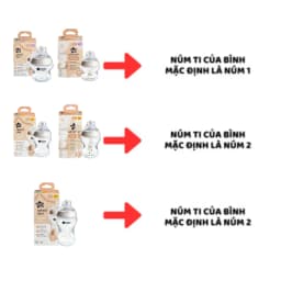 Thumbnail Bình Sữa PP Ty Siêu Mềm Tự Nhiên Tommee Tippee 150ml, 260ml, 340ml, Set Đôi, Nhiều Size, Được Mua Kèm Thêm 01 Núm Ty 2