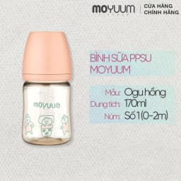 Thumbnail Bình sữa PPSU Moyuum - Ogu hồng - 170ml - Kèm núm 1 1
