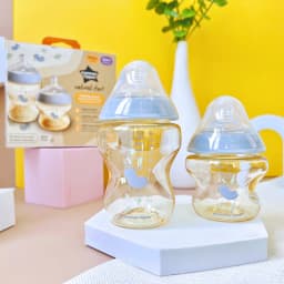 Thumbnail Bình Sữa PPSU Ty Siêu Mềm Tự Nhiên Tommee Tippee Natural Start, Xanh Dương (Bộ 1 Bình 260ml và 1 Bình 150ml) 2