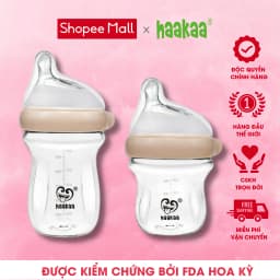 Thumbnail Bình sữa thủy tinh Gen.3 Haakaa. Chất liệu cao cấp, an toàn. Không chứa BPA, PVC và phthalate 1