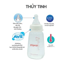 Thumbnail Bình Sữa Thủy Tinh Pigeon 120ml/240ml 1