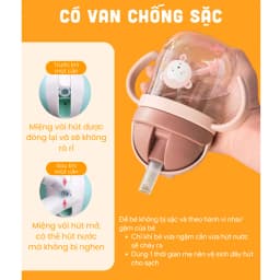 Thumbnail Bình tập uống nước cho bé BioGaia dung tích 250ml, ống hút silicon mềm, có van chống sặc 2