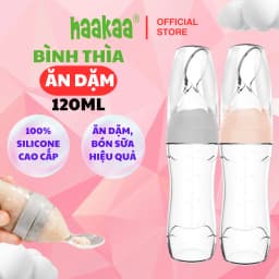 Thumbnail Bình Thìa Ăn Dặm Bón Sữa Cao Cấp 2 in 1 Cho Bé 120ml Haakaa, New Zealand 1