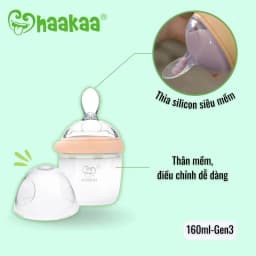 Thumbnail Bình thìa ăn dặm cao cấp cho bé Gen.3 Haakaa, New Zealand. Không chứa BPA, PVC và phthalate 1