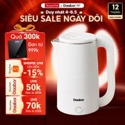 Thumbnail Bình đun siêu tốc Gaabor EK20M-WH02A dung tích lớn 2L công suất 1500W chất liệu inox sôi nhanh dễ vệ sinh 1