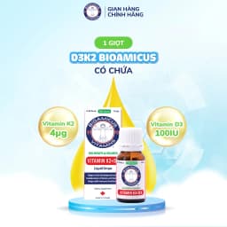 Thumbnail BioAmicus Vitamin D3K2 giúp trẻ phát triển chiều cao - Vitamin D3K2 MK-7 Cho Trẻ Lọ 10mL 4